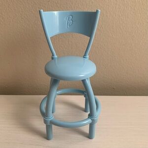 Barbie Doll Talking Townhouse Replacement Blue Kitchen Chair Stool